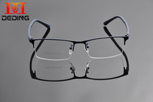 2015 Mens half-rim Eye glasses Metal Optical Frame For Myopia lens Super Slim Temple Eyeglasses Mens Prescription Frame DD0937 2024 - buy cheap