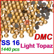 SS16 3,8-4,0mm 1440 unids/bolsa Lt Topacio DMC hotfix espalda plana diamantes de imitación DIY caliente fijar-de piedras de cristal de gliters 2024 - compra barato