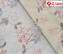 Ice 3y/lote tecido de malha bordada com flores 130cm tecido de renda decoração de casamento vestido de renda elegante 2024 - compre barato