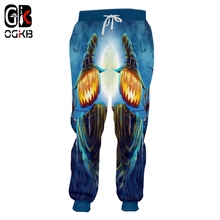 OGKB Winter Halloween New Man Pumpkin Street Wear Best Selling Sweatpants Wholesale Pants 6XL Men's 3D Printed Clothing 2024 - buy cheap