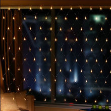 Rede para decoração de cortinas de luz led, 2m x 3m, luzes de fadas, para natal, natal, natal, festa de casamento, branco quente 2024 - compre barato