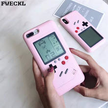 Jogo Retro caso de telefone para o iphone X 10 6 6 s 7 7 plus 8 8 além de Tetris Game Console amantes Jogo capa TPU Macio Telefone Capa de Silicone 2024 - compre barato