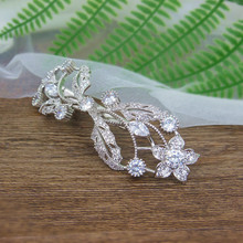 Zircon Hair Pins Ornaments Clip Jewelry Bridal Headpiece CZ Hairpin Wedding Hair Accessories Bijoux Cheveux Mariage WIGO1249 2024 - buy cheap