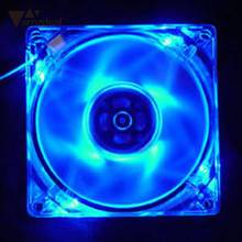 amzdeal LED Light 9-Blade CPU Cooling Fan Heat Radiation Fan 4 Pin 120mm Computer Case Quad For PC Computer 2024 - buy cheap