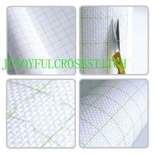 Qualidade superior 14ct 14st pre-grade de algodão grided tela da lona do ponto cruz, tela forrada cor do bordado da grade 2024 - compre barato