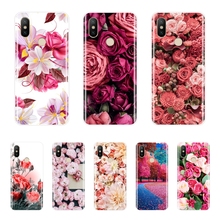 Para xiaomi mi 5 5c 5S 5x 6 6x plus 8 se caso flor de silicone casos de telefone macio para xiaomi mi a1 a2 lite mi5 mi6 mi8 caso capa 2024 - compre barato