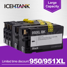 Icehtank-cartucho de tinta para impressora hp950, officejet pro 950, 951, 8100, 8600, 8610, 251dw, 276, 6 xl 2024 - compre barato