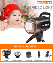 Godox-luz LED para vídeo SL-60W, montaje Bowens de luz continua para grabación de vídeo en estudio, versión blanca 5600K 2024 - compra barato