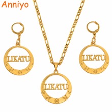 Anniyo LIKATU Island Big Pendant Necklaces Earrings Jewellery sets for Women Party Jewelry Gifts #131306 2024 - buy cheap