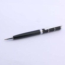 Bolígrafos de tinta para oficina y negocios, material de bambú liso de metal de alta calidad, negro y plateado, material escolar 2024 - compra barato