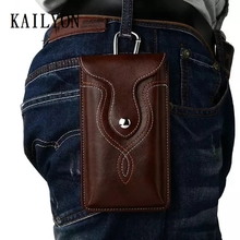 Universal Leather Waist Belt Clip Hook Loop Case Cover Bag Holster For Multi Smart Phone Smartphone Model Below 5.7 inch 2024 - buy cheap