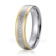 OEM/ODM  high polishing inside comfort fit gold color women jewelry wedding rings 2024 - buy cheap