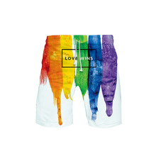 LGBT Rainbow Flag Lesbians Gays 3D Board Shorts Trunks Summer Quick Dry Beach Swimwear Men Streetwear Short Pants Beach clothes 2024 - buy cheap