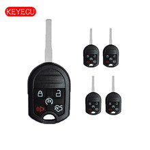 Keyecu capa de reposição para chave remota com 5 botões, para ford fiesta fcc ouc6000022 hu101 (5 peças) 2024 - compre barato