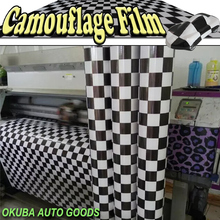Stickerbomb Vinyl Wrap Checker Racing Stripe Camo Vinyl Camouflage Vehicle Wrap 1.52*30m/roll 2024 - buy cheap