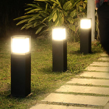 Thrisdar E27 Waterproof LED Garden Lawn Lamp Modern Pathway Column Pillar Light Outdoor Villa Landscape Lawn Bollard light 2024 - buy cheap