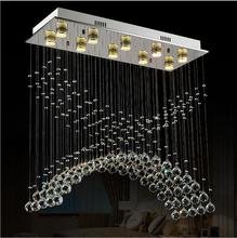 Modern stainless steel K9 crystal Chandeliers led lamps high quality led crystal chandelier GU10 led lustre light  chandelier z1 2024 - buy cheap