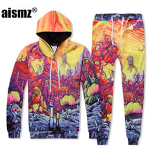 Aismz Sweatshirt Hoodie Men 3D Print Autumn And Winter Fashion Hot Style Tracksuit Sets Tops+Pants Hooded Pullover Casual Brand 2024 - buy cheap