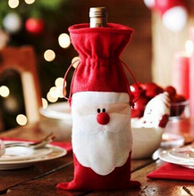 Рождество Санта Клаус крышка для бутылки с красным вином сумки Рождественский обеденный стол украшения дома приходят вечерние декоры 2024 - купить недорого