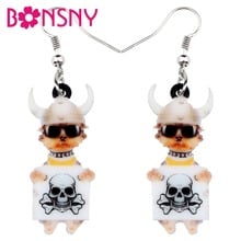 Bonsny-Colgante con forma de cachorro para mujer y niña, joyería con diseño de animales, estilo Punk, para Halloween 2024 - compra barato