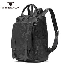 Preppy Style Teenager School Backpack Large Capacity Camo Printed Bookbag Laptop Packing Mochila Hombre Pu Leather Travel Bags 2024 - buy cheap