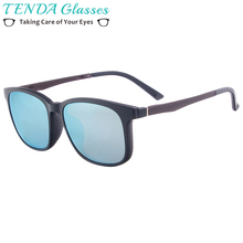 Men TR90 Lightweight Full Rim Glasses Women Square Magnetic Polarized Clip On Sunglasses For Myopia Multifocal Lens 2024 - buy cheap