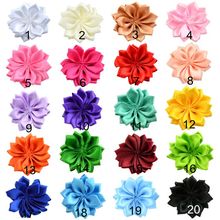 Bonito 1,6 "20 unids/lote 16 Petaled raso rosetón cinta flores usadas para niños adultos diadema Clips para el pelo Diy accesorios para el cabello 2024 - compra barato