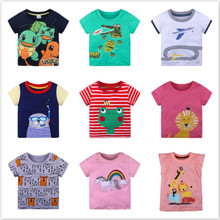 2020 algodão bebê menino t camisa verão 2019 dos desenhos animados dinossauro impresso infantil manga curta camiseta para meninos do miúdo t camisa da menina topos 2024 - compre barato