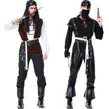 De Piratas del Caribe traje para los hombres adultos juego de Halloween papel pirata Cosplay hombre carnaval fiesta de vestido uniforme trajes 2024 - compra barato