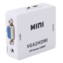 Adaptador de Audio Mini HD 1080P VGA a HDMI HD, conversor a vídeo HDTV Box con Cable HDMI para PC, portátil a proyector HDTV 2024 - compra barato