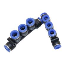 3 Pcs 6mm/8mm 5-Way Slip Lock Quick Connectors Garden Irrigation Atomization Humidification System Nozzles Pipe Connector 2024 - compre barato