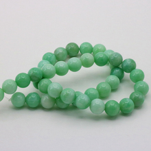 Round light green chalcedony loose beads 10mm 15" DIY stone  women fit jewelry making design bracelet&necklace 2024 - buy cheap