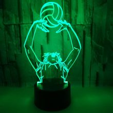 Volleyball 3d Nightlight Sports Person Customized Table Lamps For Living Room Colorful Remote Control Touch 3d Led Desk Lamp 2024 - buy cheap