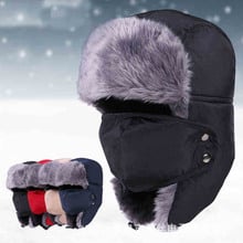 New Winter Hat Bomber Hats For Men Women Outdoor Thickening Cotton Fur Winter Earflap Keep Warm Snow Caps Russian Ski Bomber Hat 2024 - buy cheap