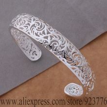 AB077 Free shipping silver plated bangle bracelet,sterling silver jewelry Packet hollow out bracelet /iofarfma aibaizia 2024 - buy cheap