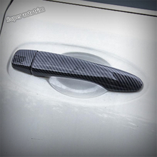 Lapetus Accessories Exterior Door Handle Catch Cap Cover Trim ABS Fit For Nissan Rogue / X-trail 2014 - 2020 Carbon Fiber Look 2024 - buy cheap