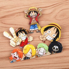 One Piece 1 Piece Monkey D Luffy Tony Chopper Brooch Cute Expression Badge Pin Japan Popular Anime Cosplay Game Role Doll Decor 2024 - buy cheap