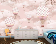 De papel mural de globo de aire caliente de los niños fondo de sala de papel de pared casa decoración de fondo de televisión 3d papel pintado 2024 - compra barato