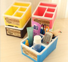 1PC Japanese candy color desktop multipurpose storage box remote controller storage box 18.5x13.8x10cm OK 0059 2024 - buy cheap