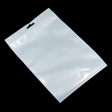 400 шт./лот 15*21 см белый/прозрачный пластиковый пакет для упаковки на молнии с замком Ziplock пакет с отверстием для подвешивания 2024 - купить недорого