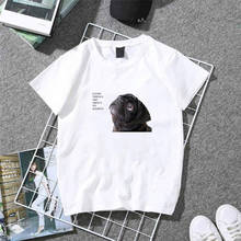 Classic T Shirt Women Good Things Black Pug Lovely T-Shirt Lady 100% Cotton Summer Tops Girl Tees Harajuku White T-shirt 2024 - buy cheap