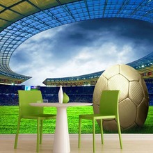 Custom 3D Soccer Photo Wallpaper Sports Football Themed Stadium Mural Wallpaper For Living Room Bar Bedroom Wall De Parede 3D 2024 - buy cheap