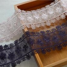 2 Meters Purple Color Beautiful Crafts Lace embroidery Trim Ribbon DIY Garment Hair Accessories Embroidered Lace Ribbon 8cm 2024 - buy cheap