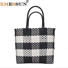 XMESSUN Women Beach Straw Handbags Summer Fashion Stripe Splicing Bag Rattan Woven  Bag Ladies Travel Tote Shopping Bag H213 2024 - buy cheap