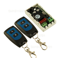 AC 220 V 1CH Sistema Interruptor de Controle Remoto Sem Fio 1receiver & 2 Teclas à prova d' água de Controle Remoto 315 mhz/433 mhz