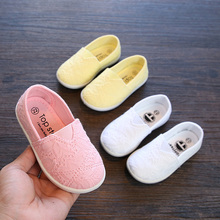 Autumn 2021 new kids shoes 3-12 years old girls white boys school Embroider breathable canvas shoes Super soft and comfortable 2024 - buy cheap