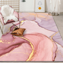Tapete infantil abstrato, carpete grande de rosa para sala de estar, quarto, qualidade nórdica, macio, iluminação de cabeceira, cor roxa 2024 - compre barato
