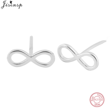 Jisensp 925 Sterling Silver Infinity Earrings Bijoux Everyday Jewelry Lucky Number Figure Eight Stud Earring Mother's Day Gift 2024 - buy cheap