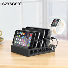 Top Charging Station Dock Stand Holder 6 Ports 2.4A Multifunction Universal USB Charger For iPhone XS 8 7 i Watch Samsung Charge 2024 - buy cheap