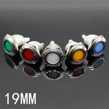 LED Metal Indicator light 19mm waterproof Signal lamp LIGHT 3V 6V 12V 24V 220v screw connect red yellow blue white 2024 - buy cheap